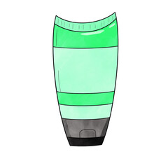 green plastic bottle