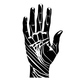 Human Hand Symbol Tattoo Print Lifeline Logo