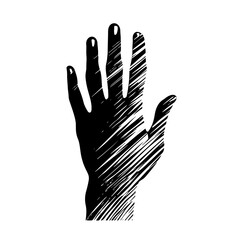 Obraz premium Human Hand Symbol Tattoo Print Lifeline Logo