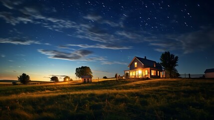 Fototapeta premium a house in a field