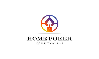 poker chip vector with house suitable for gambling logo
