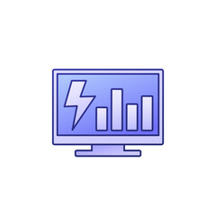 electric consumption icon with outline