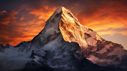 Naklejka premium a mountain with snow