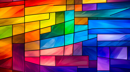 ステンドグラスのイラスト背景　Generative AI