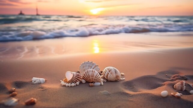 shells on a beach