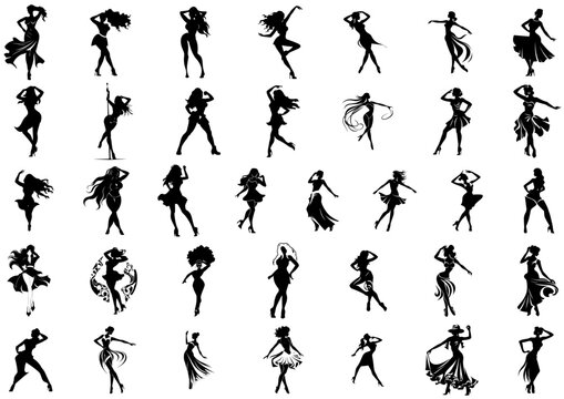 Set de bailarinas vectoriales