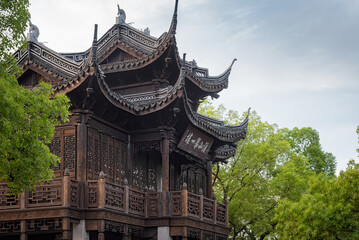 chinese traditional architecture in the park