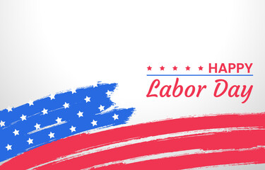Labor day brush flat background template. Background template design concept for banner, flayer, landing page and other.