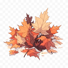 Autumn leaves vector illustration. Hello Autumn