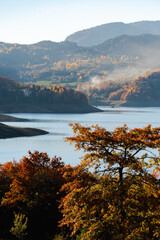 Naklejka na ściany i meble Lake in the mountains at autumn
