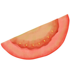 illustration watercolor red tomato cartoon isolated on white for decoration