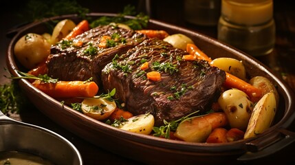 Fototapeta premium a plate of food