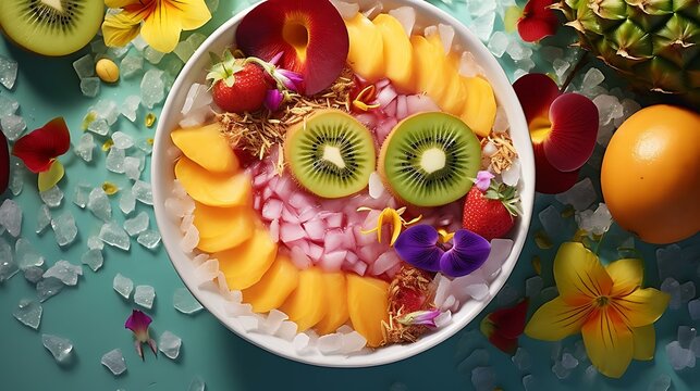 a plate of fruit