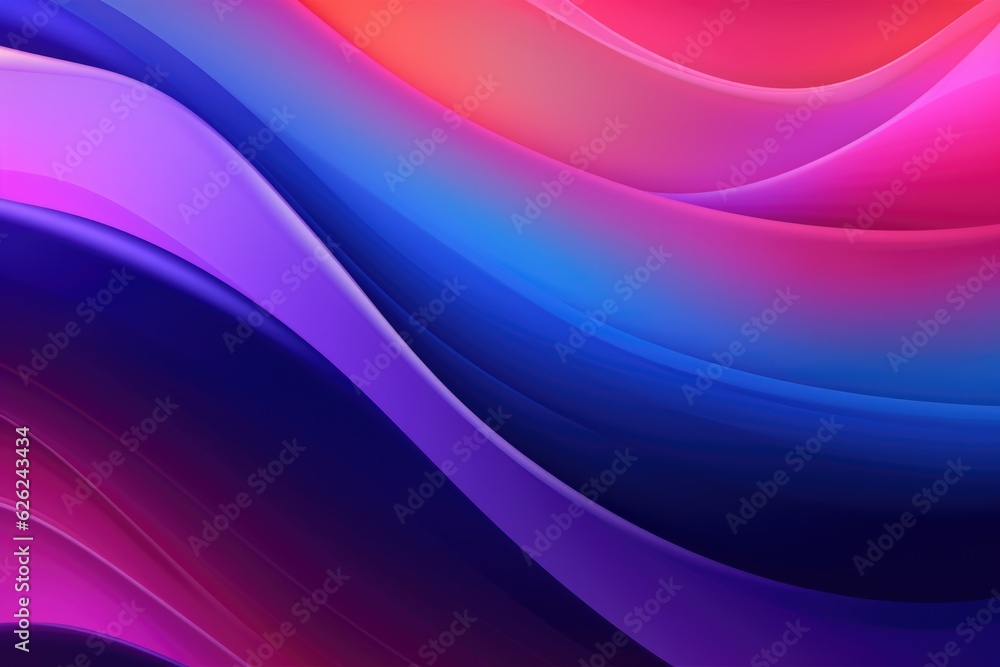 Poster abstract blue, violet and pink swirl wave background. flow liquid lines design element. colorful mot