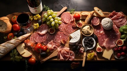 a table full of food