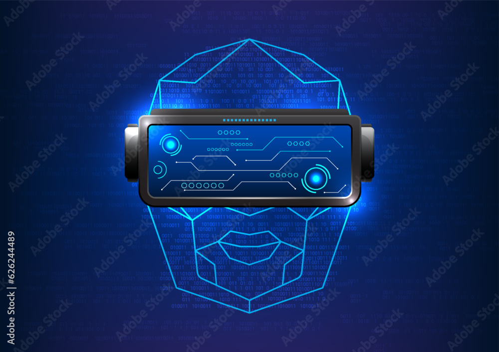 Aufkleber virtual reality technology vr wearing robots are learning to enter the world of the metaverse. it is