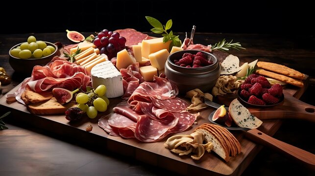 a table with food on it
