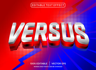 versus 3D editable text effect