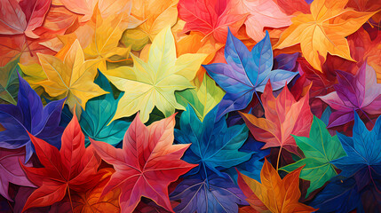 colorful leaves background