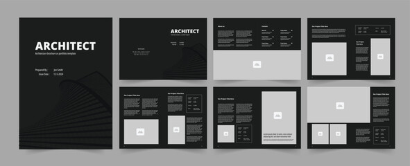 Architecture Brochure and Architect Portfolio also Architect Magazine layout.