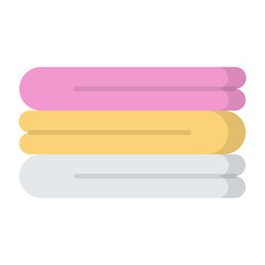 Fototapeta premium Towels Flat Icon
