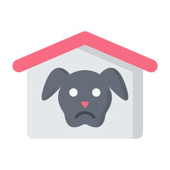 Dog House Flat Icon
