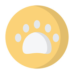 Fototapeta premium Paw Flat Icon