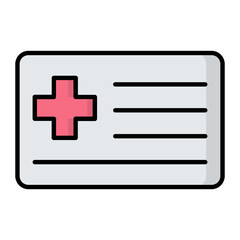 Clinical Certificate Line Color Icon