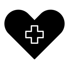 Veterinary Heart Glyph Icon