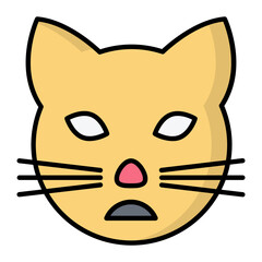 Cat Pet Line Color Icon