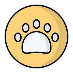 Paw Line Color Icon