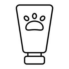 Pet Cream Line Icon