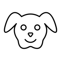 Happy Pet Line Icon