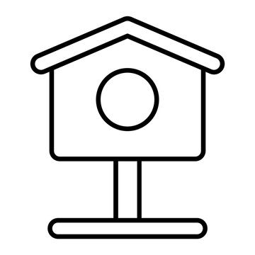 recommend clip art: Bird House Line Icon