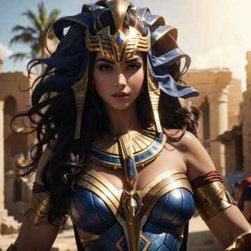 Egyptian Goddess Nepthys: Warrior Character Illustrations and Artworks