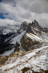 snow covered mountains, Dolomites
