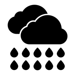Cloudy Glyph Icon