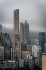 Fototapeta na wymiar Hong Kong tall residential architecture