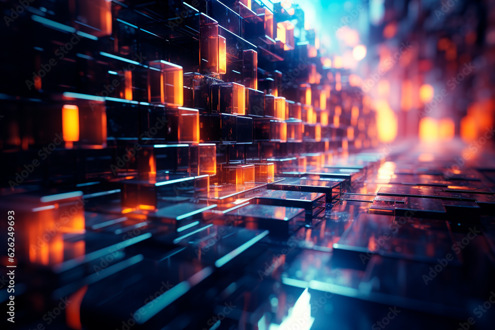 Poster abstract background with technological technology
