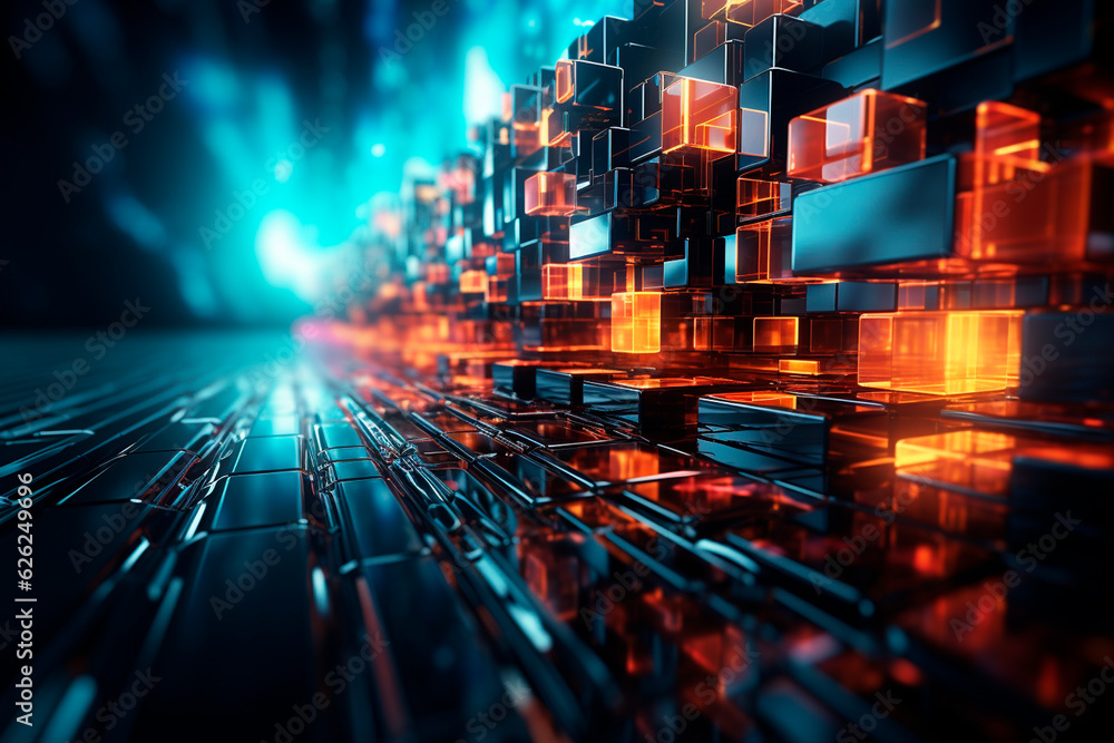 Poster abstract background with technological technology