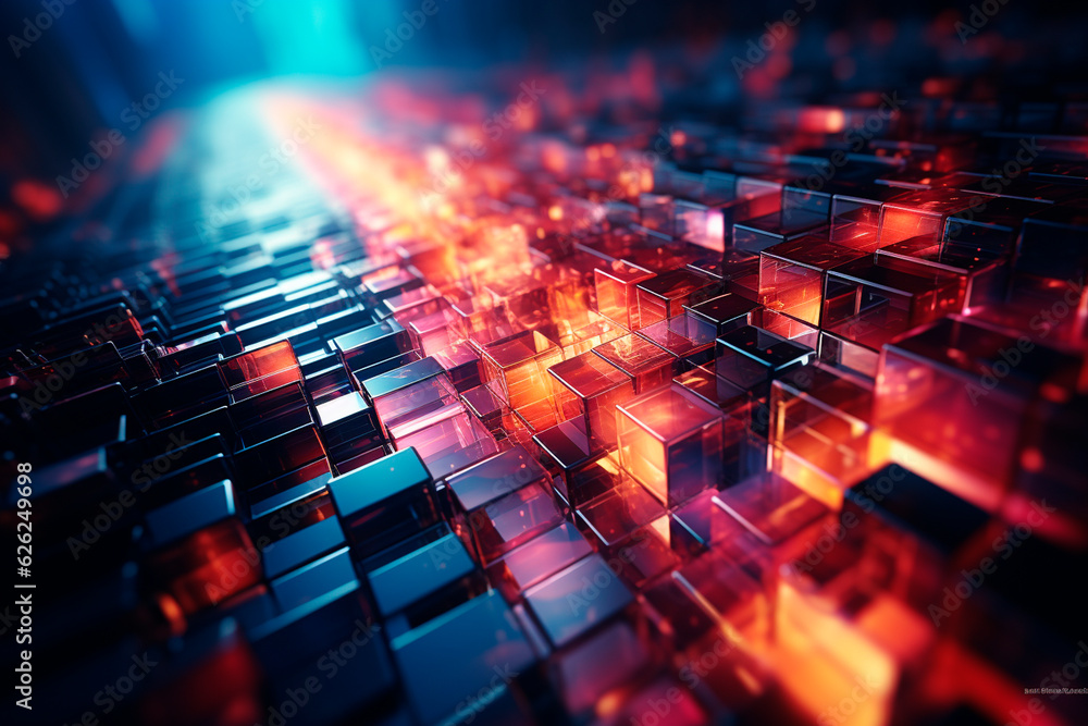 Poster abstract background with technological technology