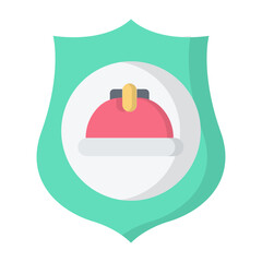 Worker Security Flat Icon