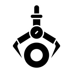 Crane Hook Glyph Icon