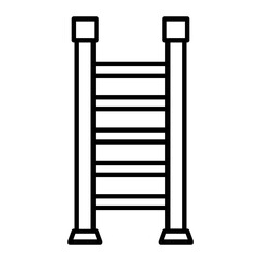 Wood Stairs Line Icon
