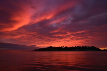 Obraz premium sunset over the sea made by midjeorney