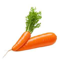 Isolated Carrots: Fresh and Nutritious on White Background- AI Generated