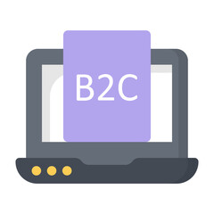 Business to consumer Flat Icon