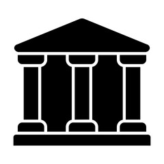 Bank Building Glyph Icon