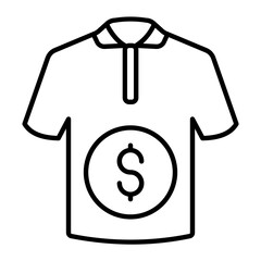 Buy Shirts Line Icon