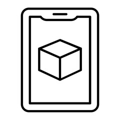 Online Shopping Line Icon